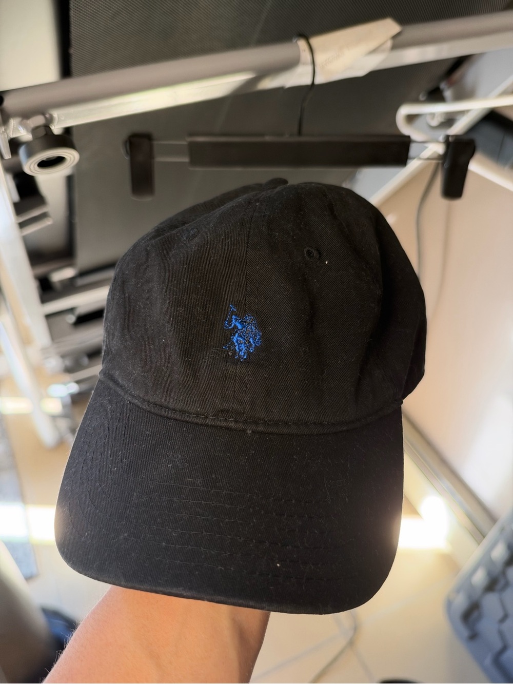 U.S. Polo Assn. Black Baseball Cap with Blue Logo